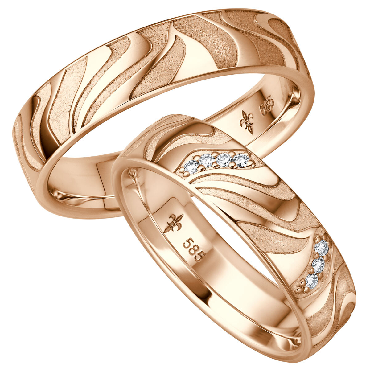 Trauringe Emy Rotgold Brillant Giloy TR-0/TR-1-00041