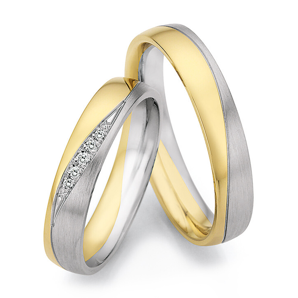 Eheringe Platin Gelbgold Honeymoon Ruesch 66/67090 & 66/67100