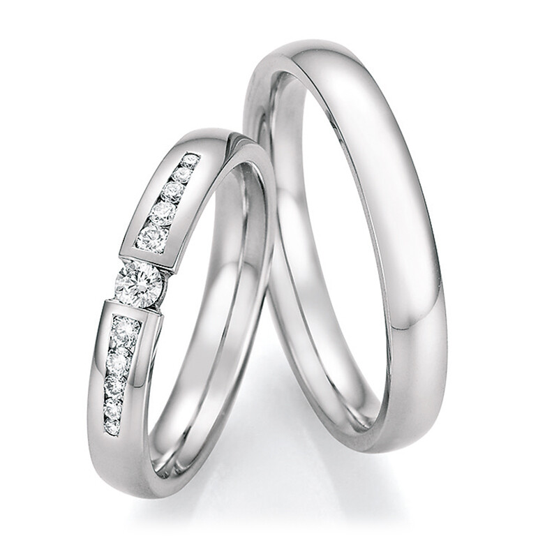 Collection Ruesch Trauringe Weißgold 66/60090 & 66/60100