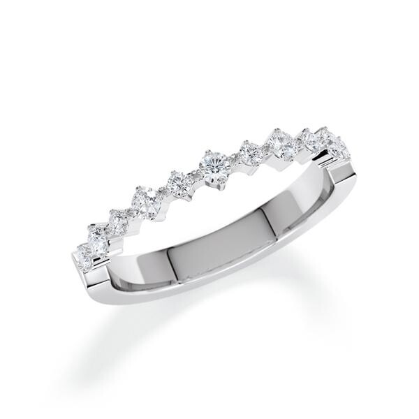 Memoire/Vorsteckring Weißgold 750/- zus. 0,320 ct, tw, si - RU-1807-19
