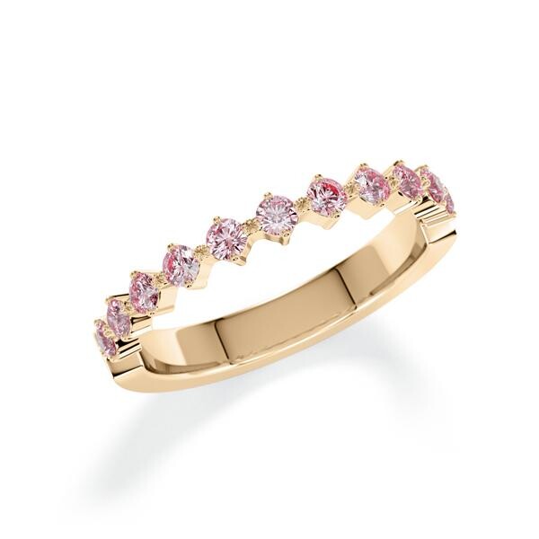 Memoire- Vorsteckring Roségold 585 zus. 0,440ct. Pink Rubin 1806