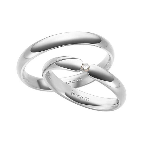 Bruno M Trauringe Weißgold Brillant J-1003-1