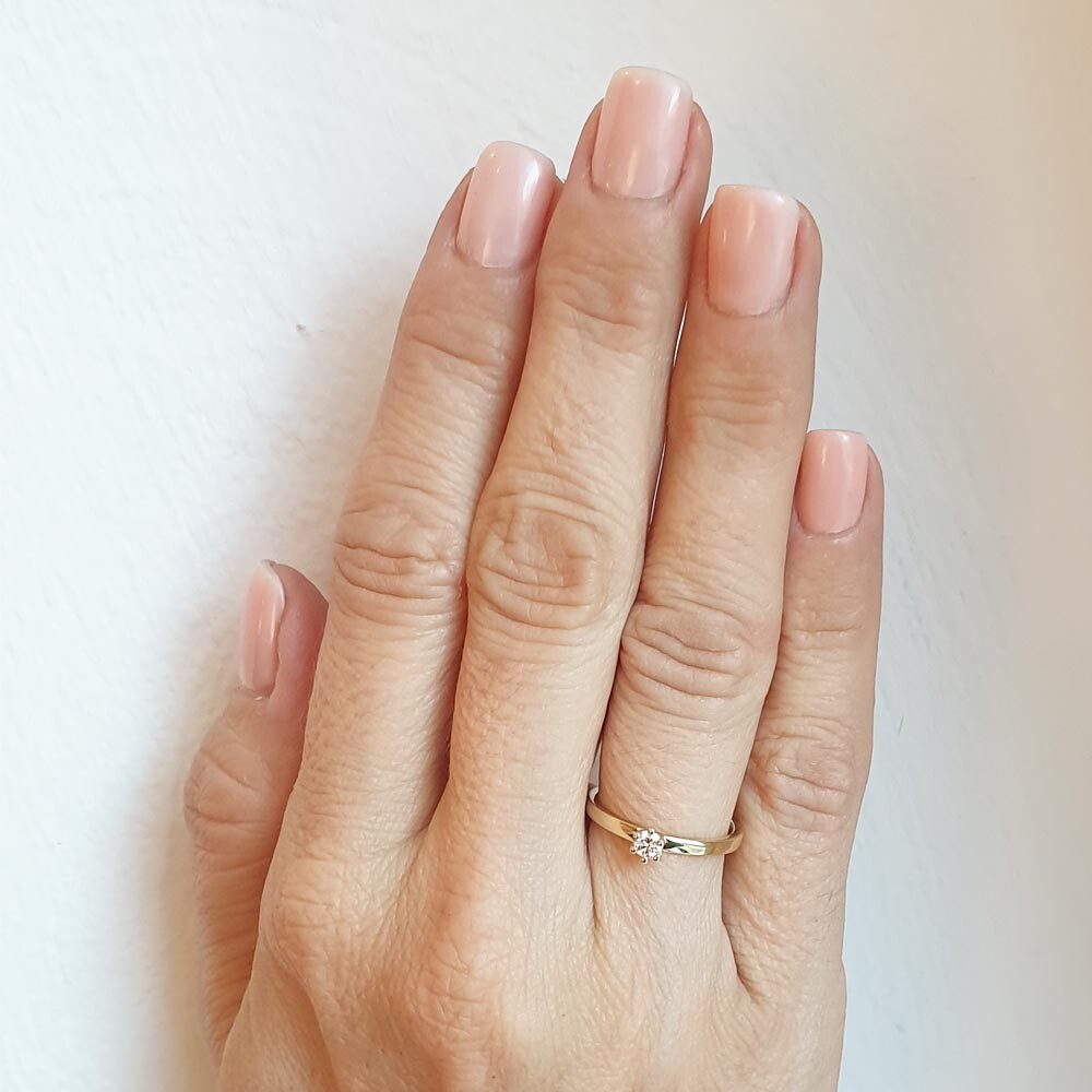 Verlobungsring Solitär Gelbgold Brillant Giloy EH005127