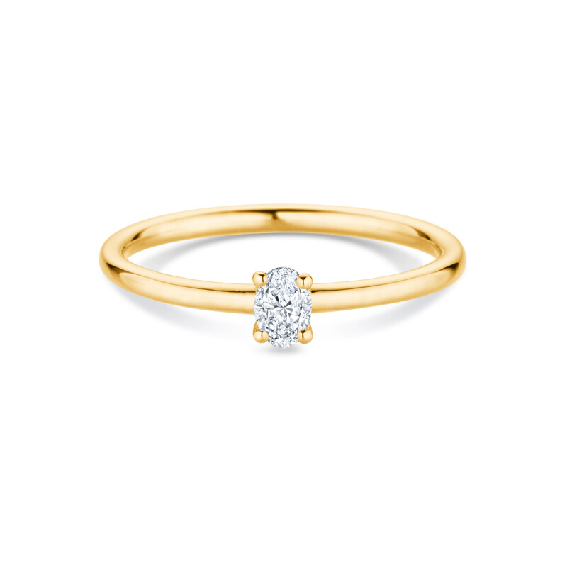 Verlobungsring Oval Cut Gelbgold Dettinger 27919