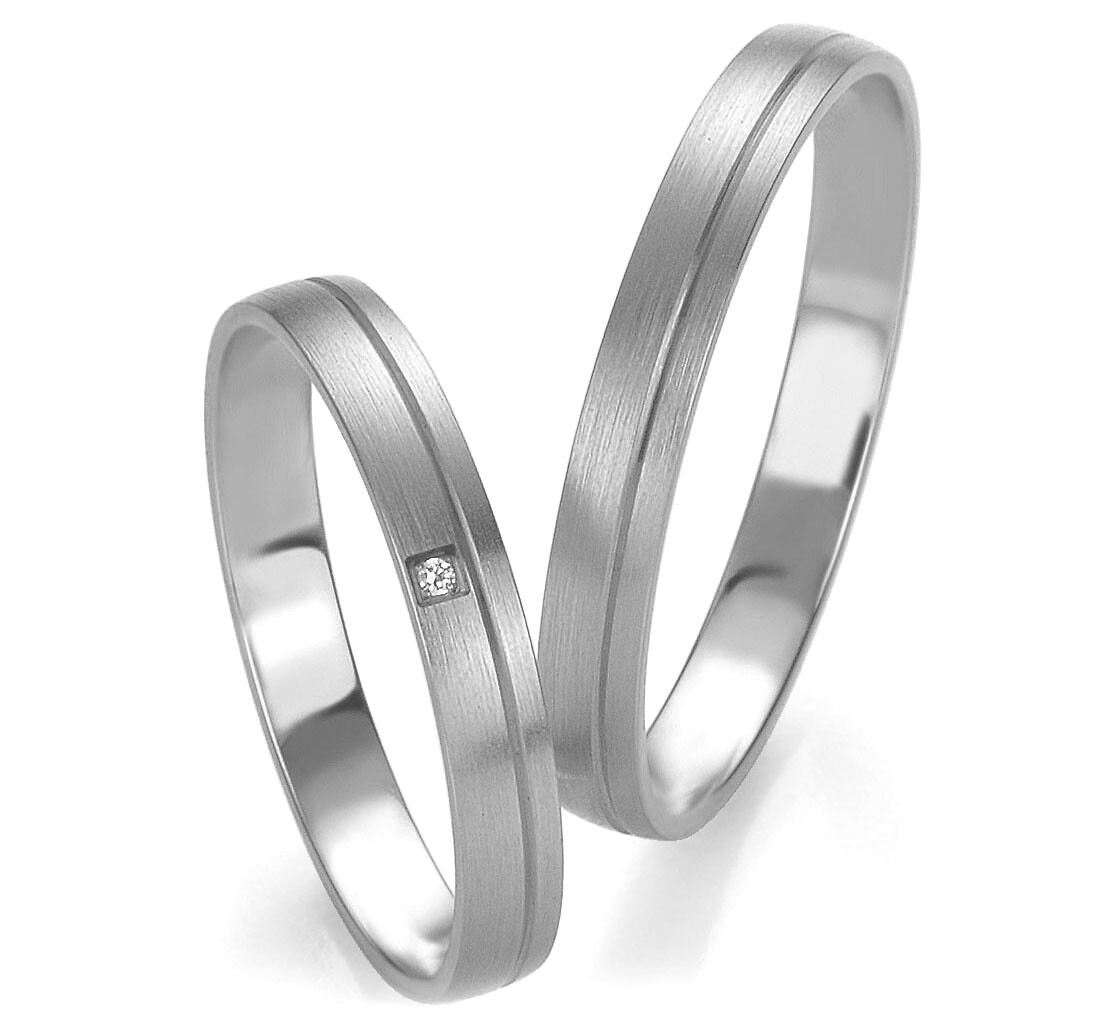 Breuning Trauringe 48/05605 & 48/05606 aus Palladium