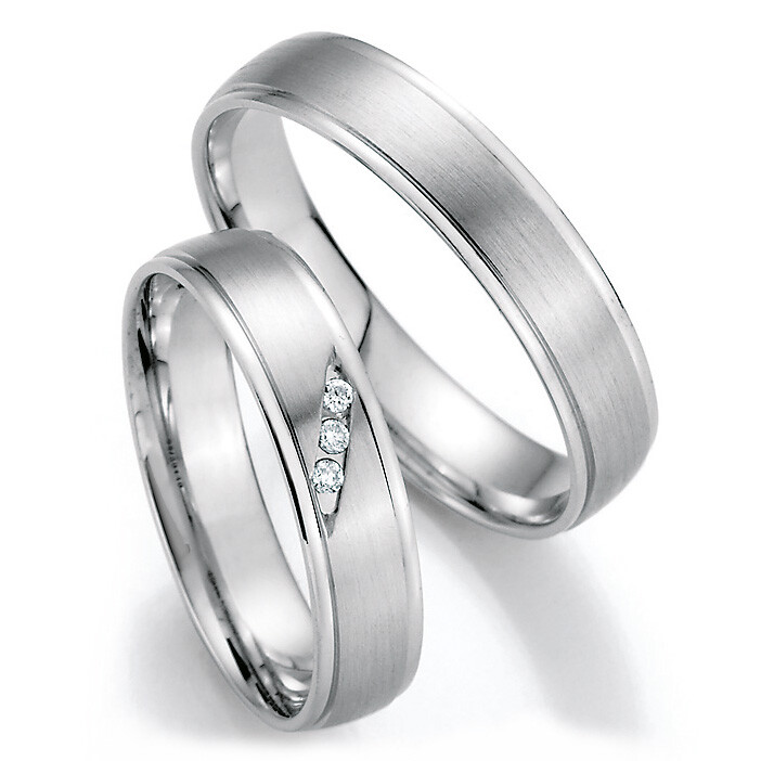 Ruesch Trauringe 66/30110-045 & 66/30120-045 aus Weißgold