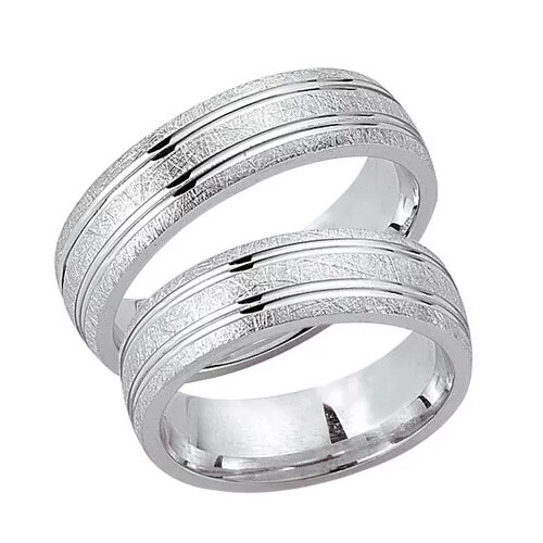 Schwarz Trauringe / Partnerringe Silber 925 SW925-013 Sterlingsilber kreismatt