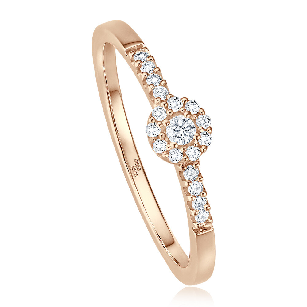 bella luce Verlobungsring Piccolina Roségold Brillant 0.100 ct.
