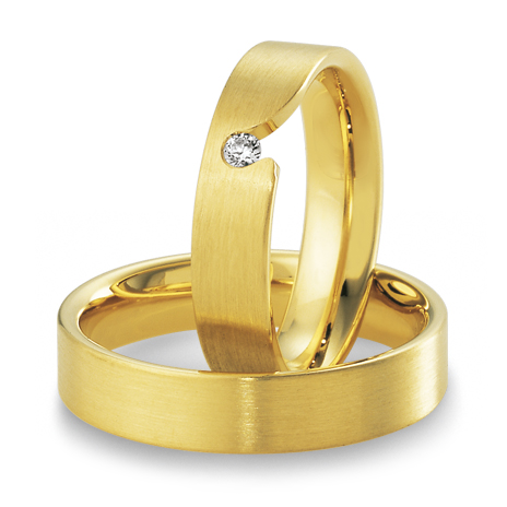 Trauringe Gelbgold Inspiration Breuning 48/04107 & 48/04108