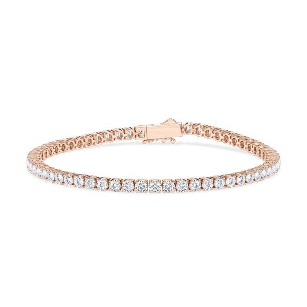 Tennis-Armband Rotgold 750 zus. 4,980ct. Diamant tw/si Rubin RU-1858