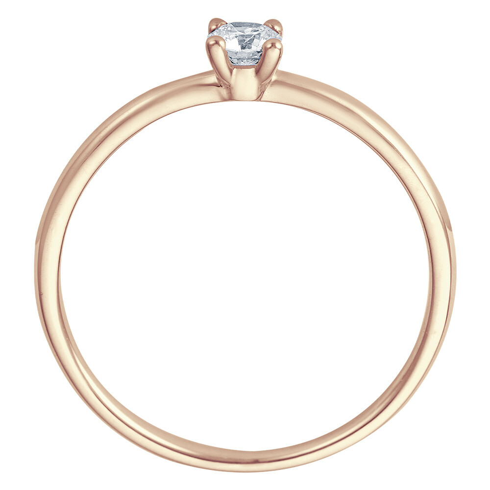 bella luce Solitaire Ring Roségold Brillant 0.170 ct. w/si, stehend