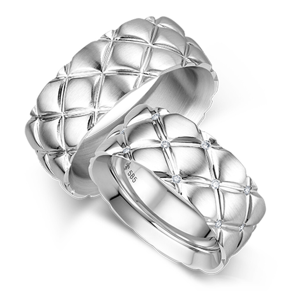 Giloy Trauringe Nuages Weißgold TR-0/TR-1-08000