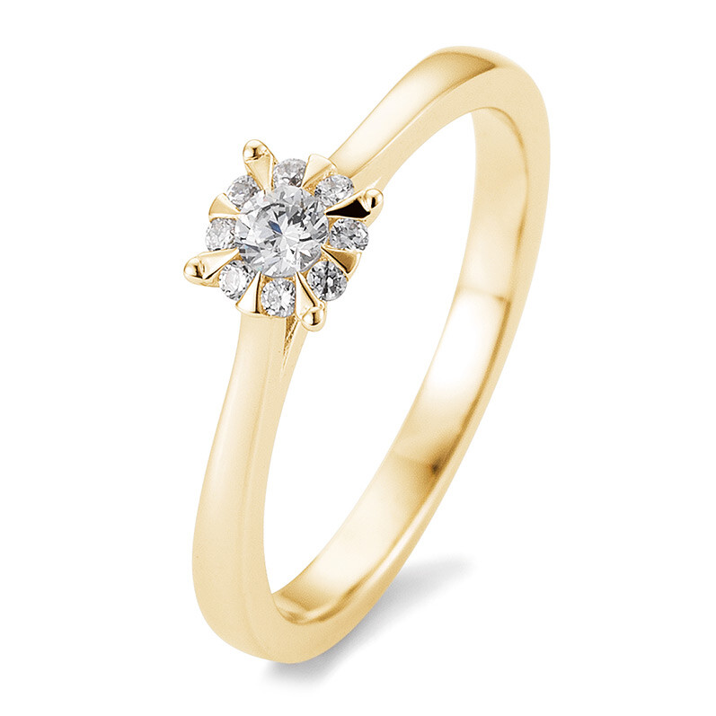 Breuning Solitär Ring Gelbgold 585 - 0,180 ct - 05764