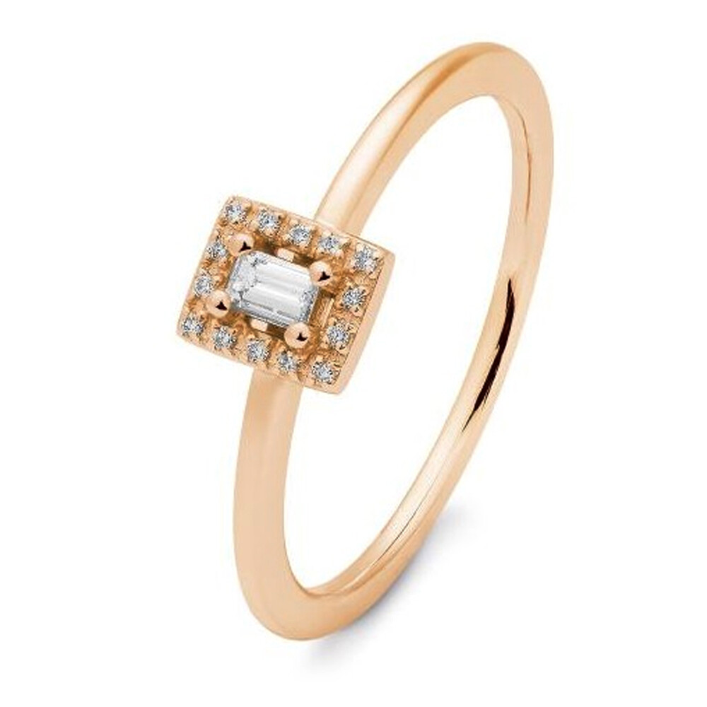 Ring Rotgold Baguette Brillant Breuning 41-06208