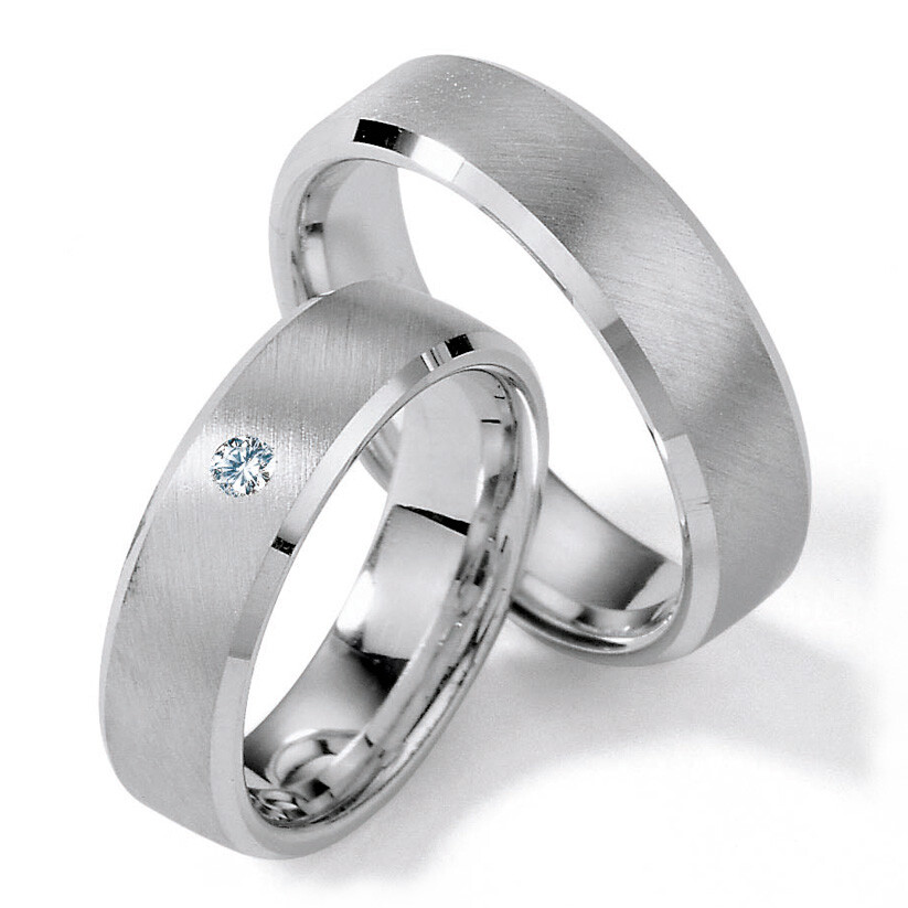 Collection Ruesch Trauringe Weißgold 55/01170 White Style Silver Brilliance