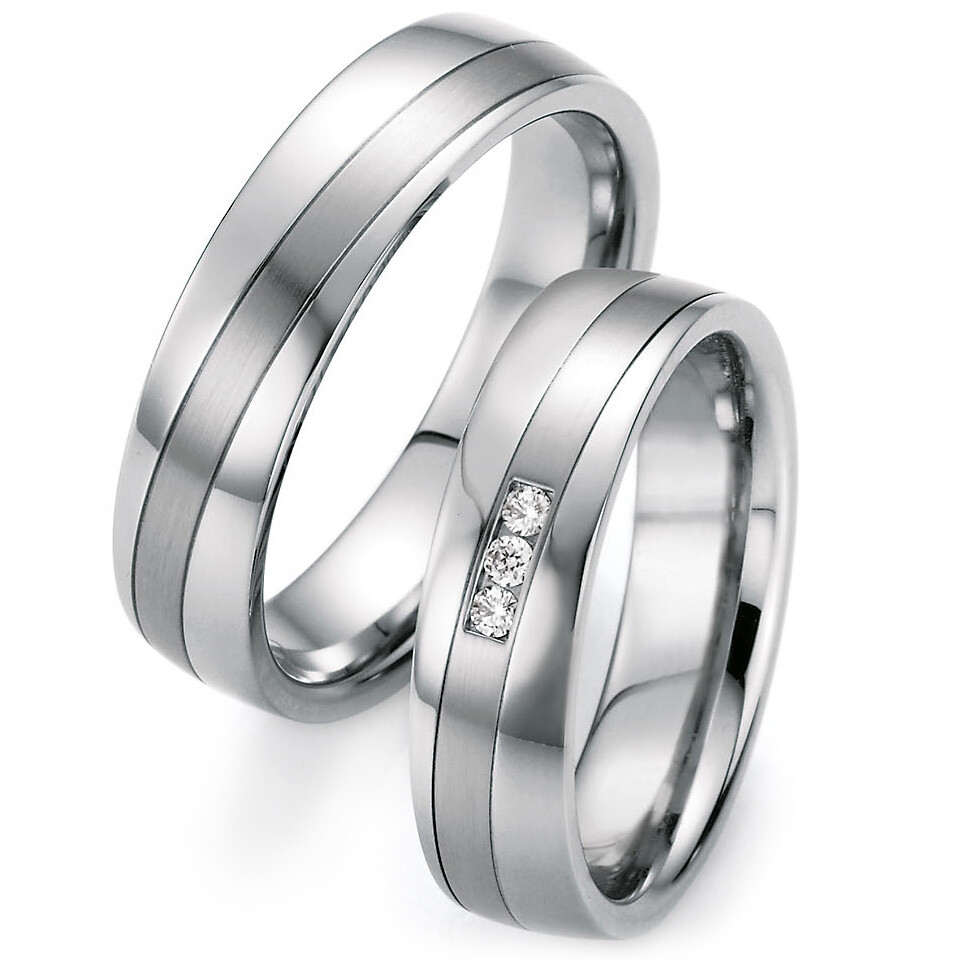 Ruesch Trauringe 88/20090-055 & 88/20100-055 aus Weißgold