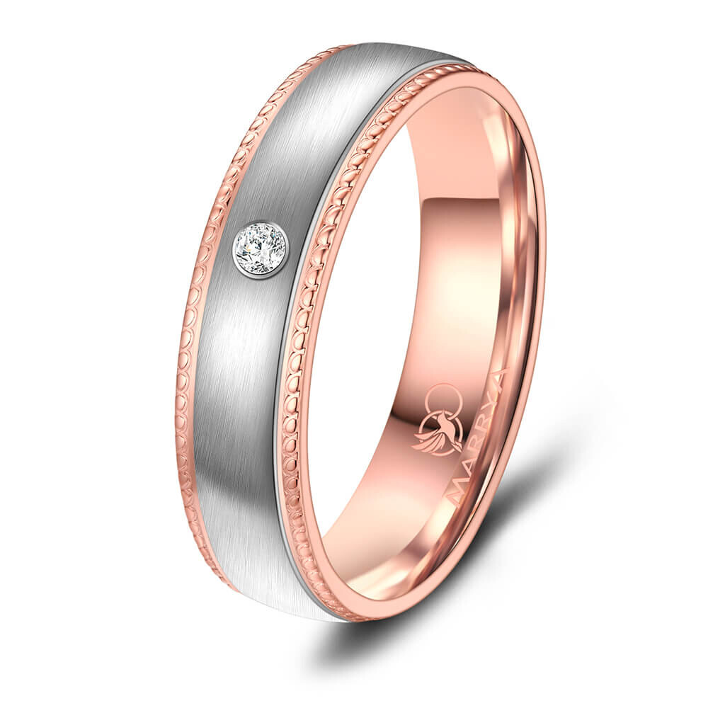 Damenring Titan Rosé Perlfuge Brillant Marrya TI-42