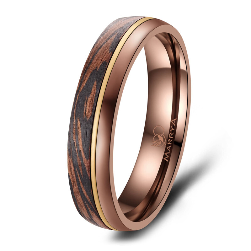 Herrenring Carbon Bronce Gold Marrya CB-06