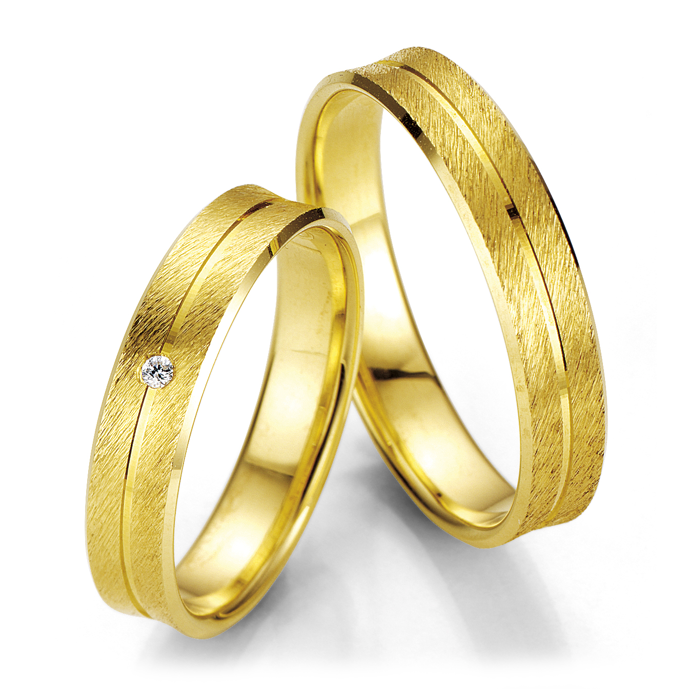 Trauringe Gelbgold SmartLine Breuning 48/07001 & 48/07002
