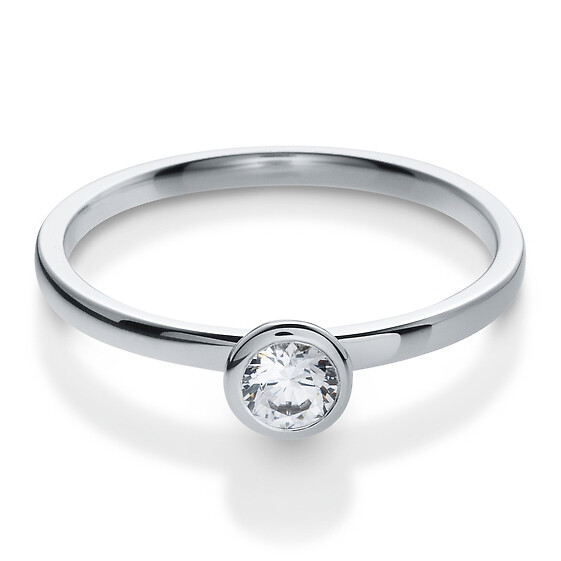 Antragsring Silber mit Zirkonia Breuning 41/05289