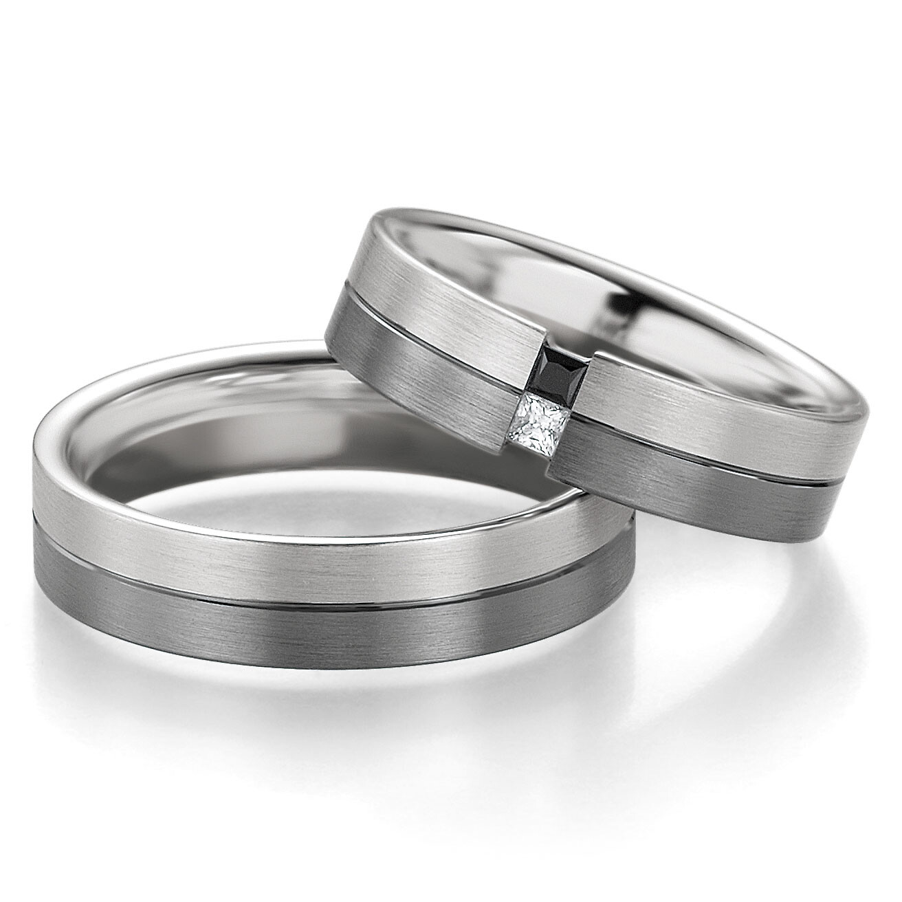 Breuning Trauringe Weißgold & Graugold 48/06401 & 48/06402