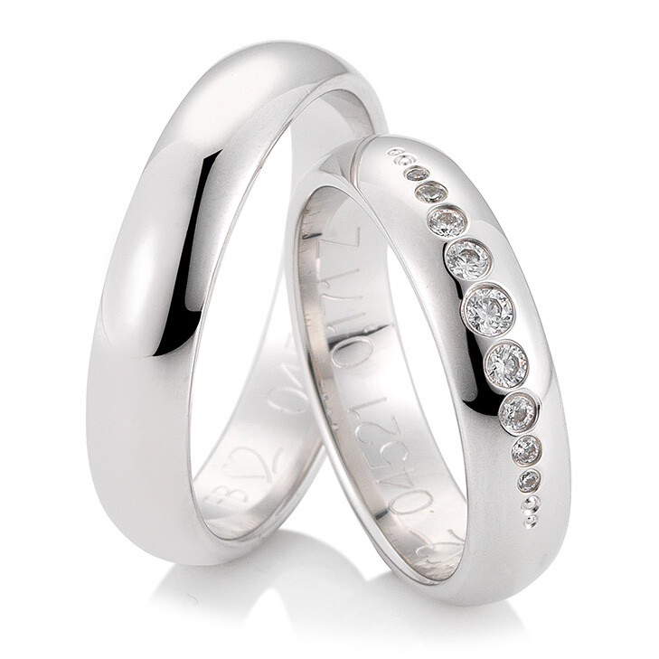 Trauringe Weißgold Joy Breuning 48/04521 & 48/04522
