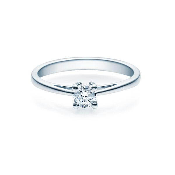 Verlobungsring Solitär 4er Krappe 18010 Silber Rubin RU-1501