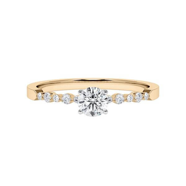 Diamantring Roségold 585 & Platin 950 Brillant zus.0,408ct. tw/si Rubin RU-1787