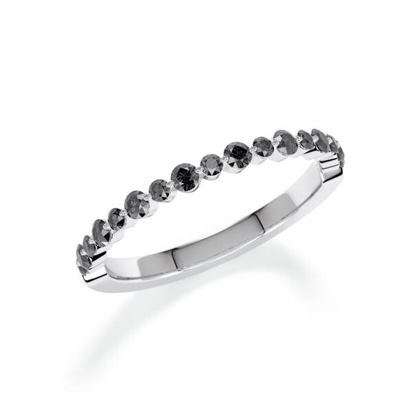 Memoire-Ring Weißgold 333 Black zus. 0,285 ct. Rubin RU-1801