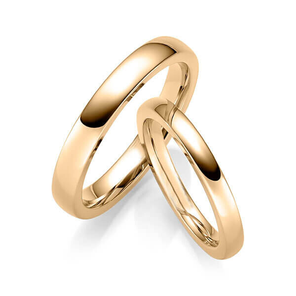 Trauringe ohne Steinbesatz Roségold 375 Rubin RU-1751