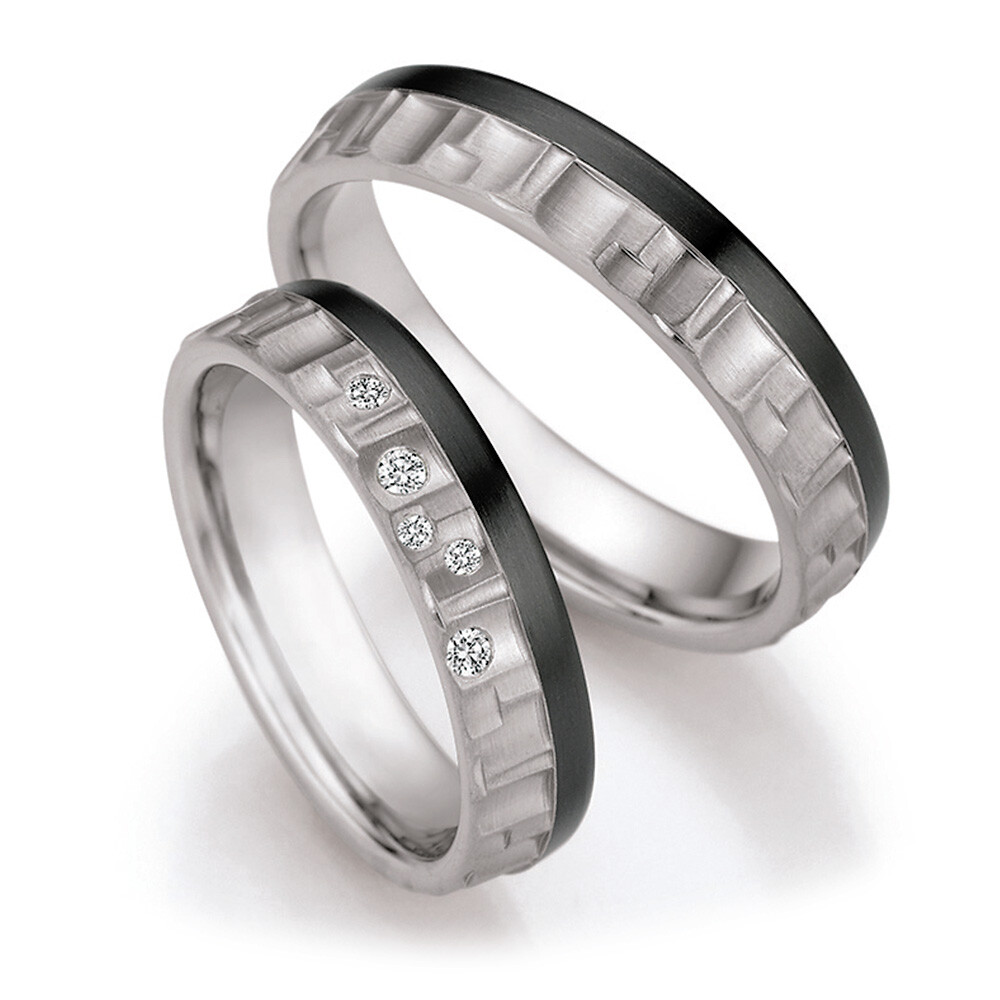 Eheringe Titan Zirkonium Brillant Ruesch 79/10070 & 79/10080