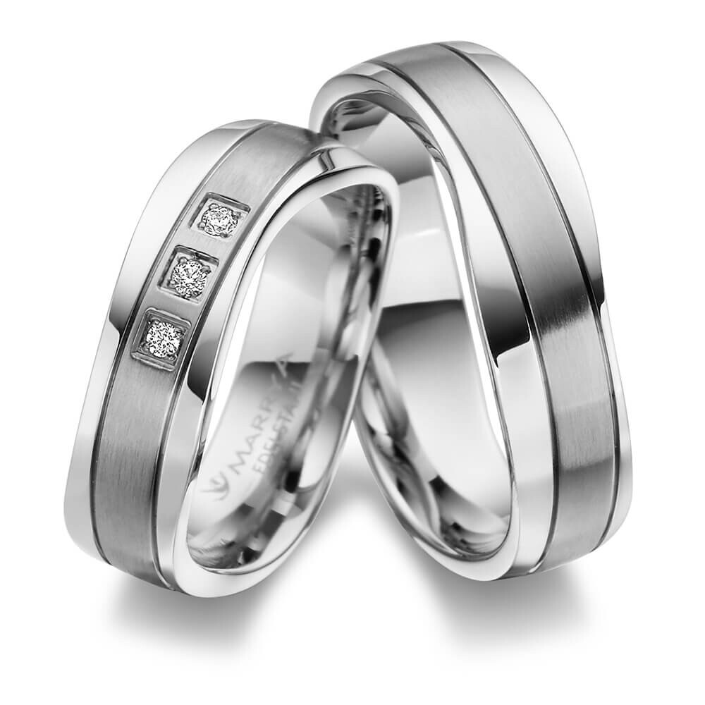 Partnerringe Trauringe Edelstahl Design Marrya ES-18