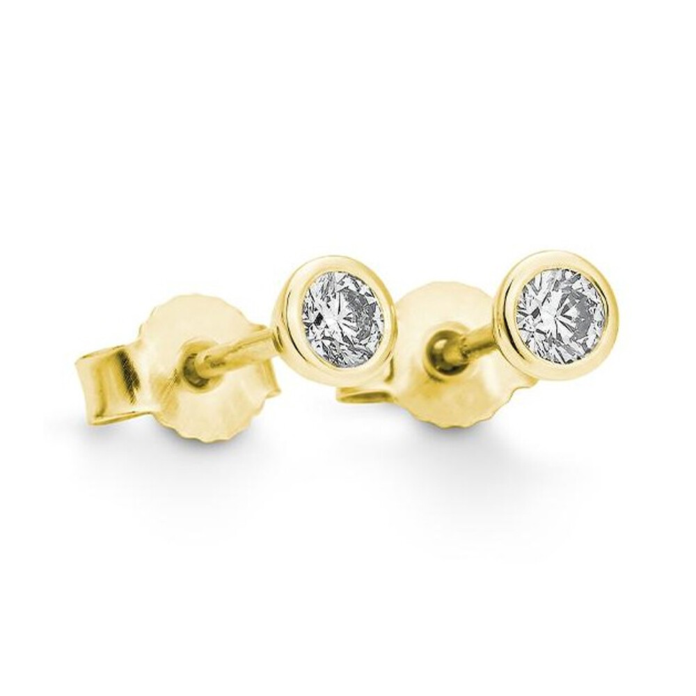 Ohrstecker Zarge Gelbgold Brillant Breuning 01-05685