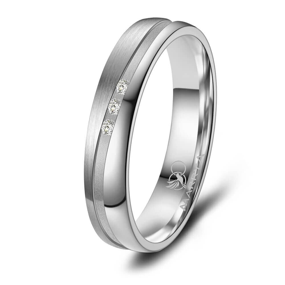 Trauringe Partnerringe Titan Diamant Marrya TI-43