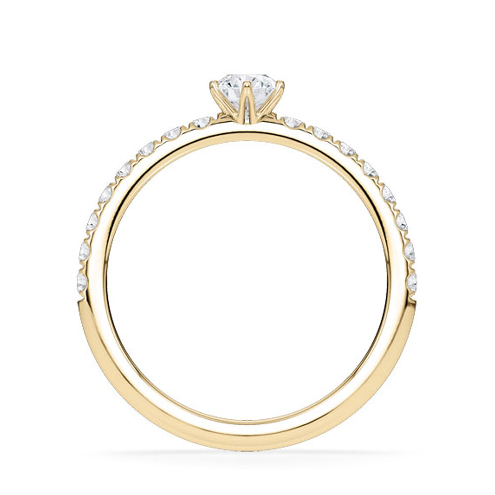 Verlobungsring Hollywood Gelbgold 750 Brillant 0,570 ct Pavé – Rubin RU-1888