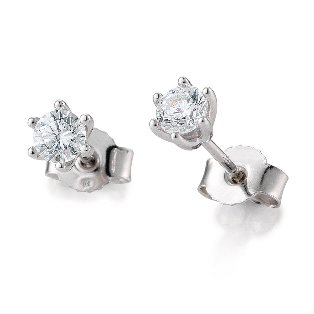 Ohrstecker 6er Krappe Platin Brillant BR783