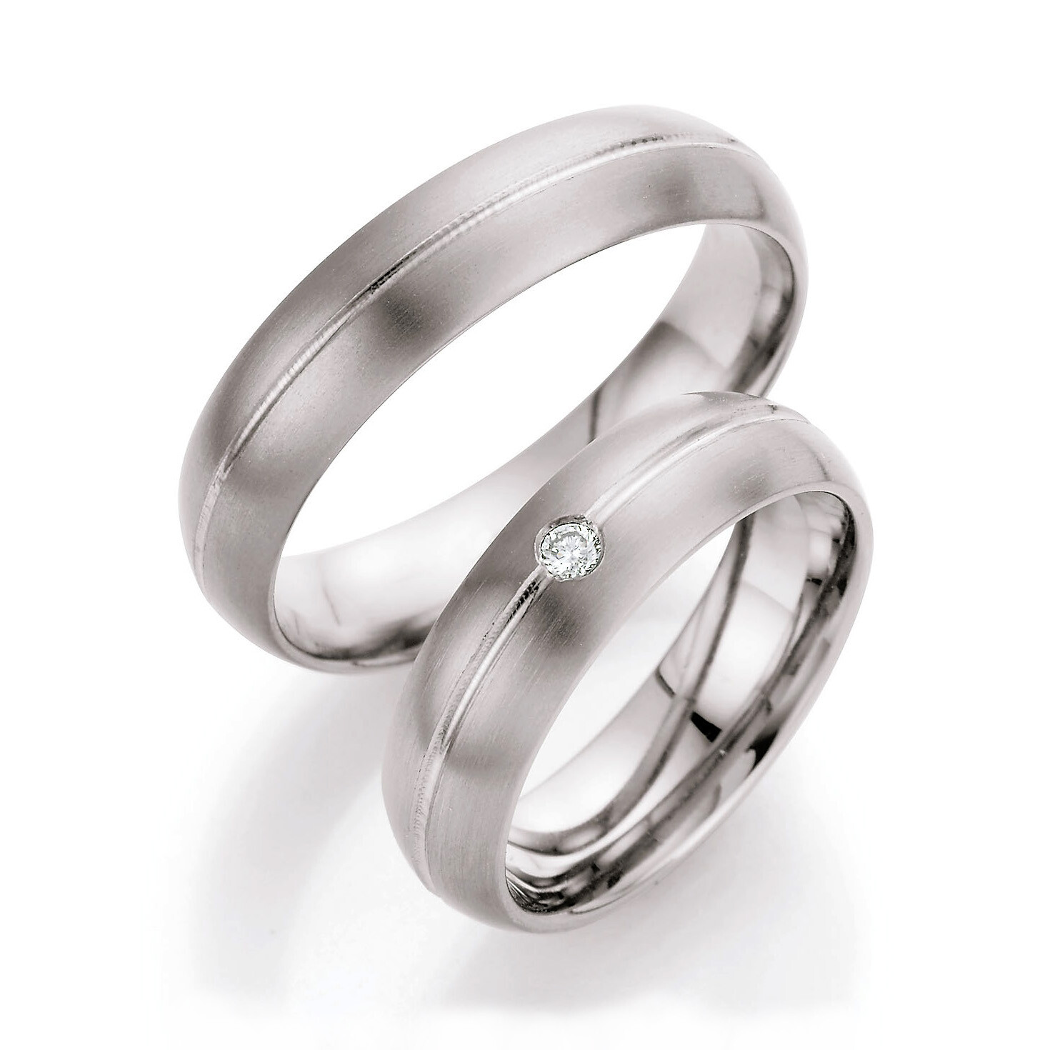 Ruesch Trauringe 77/07080-055 & 77/07080-055 aus Weißgold