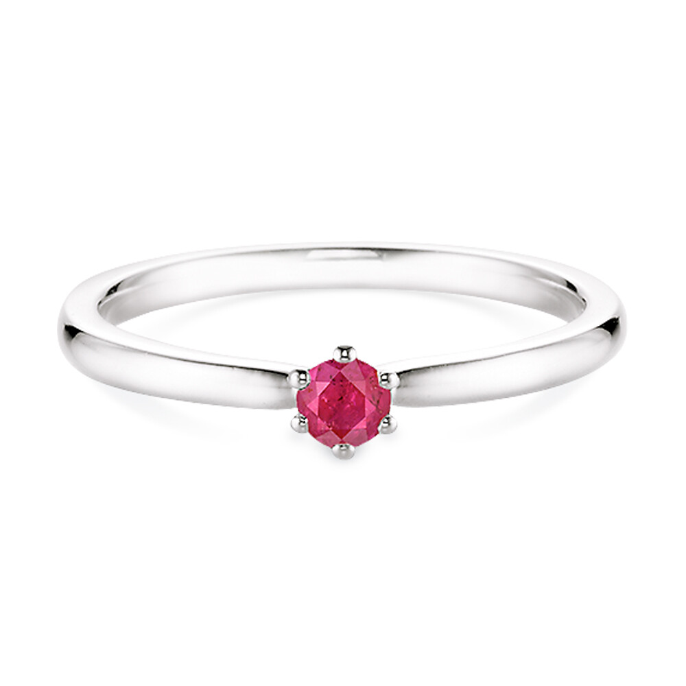 Verlobungsring Solitär Platin Rubin Dettinger 26932F