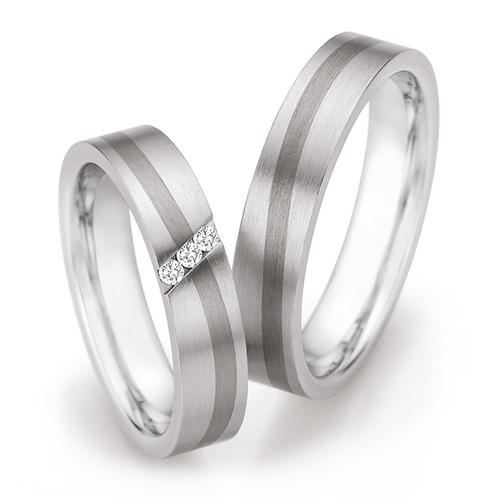 Eheringe Steel Titan Brillant Ruesch 68/20090 & 68/20100