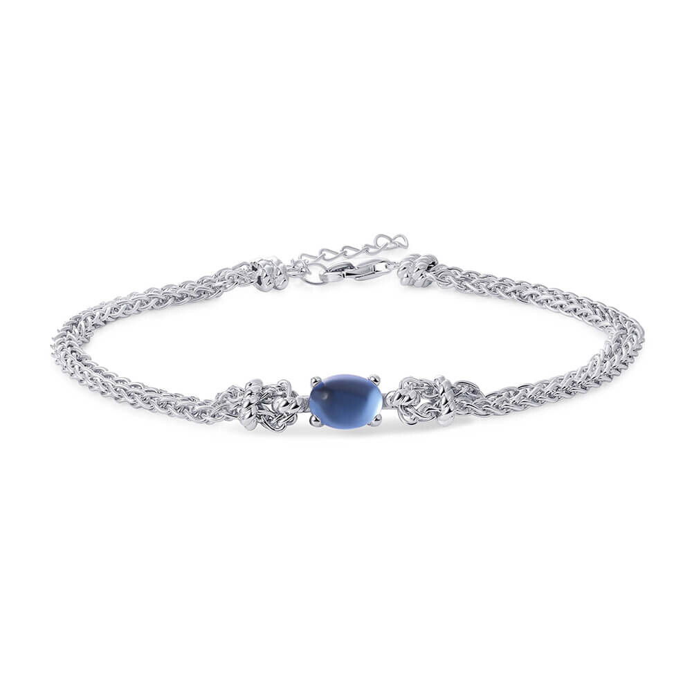Armband Cabuchon blau Silber Gisser B1032B
