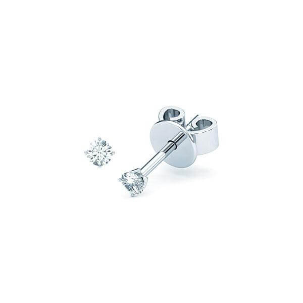 Ohrstecker Platin 950 Brillant zus. 0,100 ct, tw, si Rubin RU-1574-1