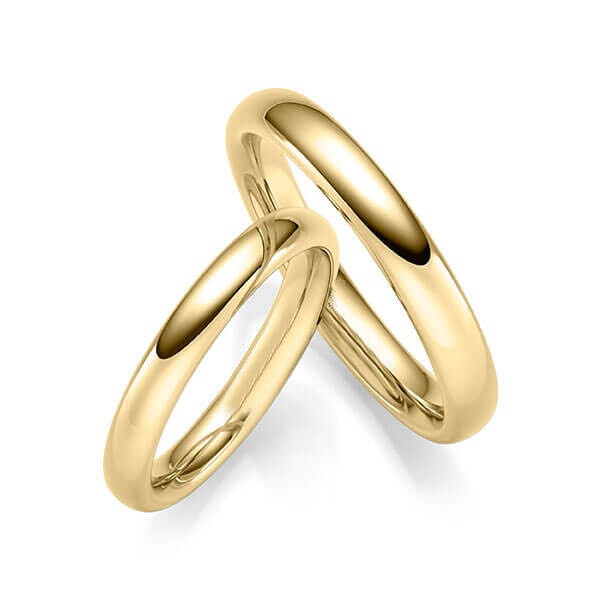 Trauringe ohne Diamanten Gelbgold Rubin RU-1750