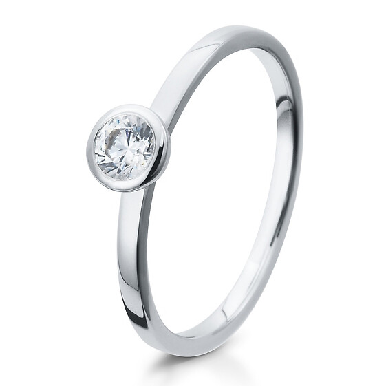 Solitärring Silber mit Zirkonia Breuning 41/05289