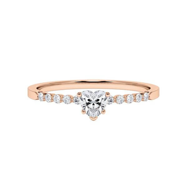 Diamantring Rotgold 333/- zus. 0,400 ct, tw, vs & tw, si - RU-1786-3