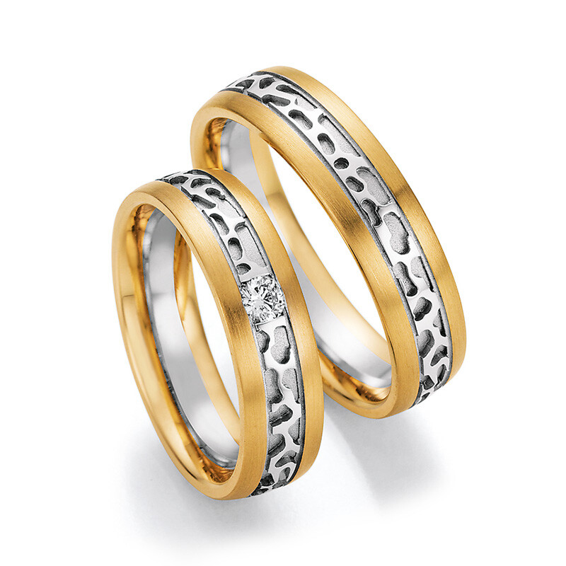 Ruesch Trauringe 66/37110 & 66/37120 Gelbgold & Weißgold