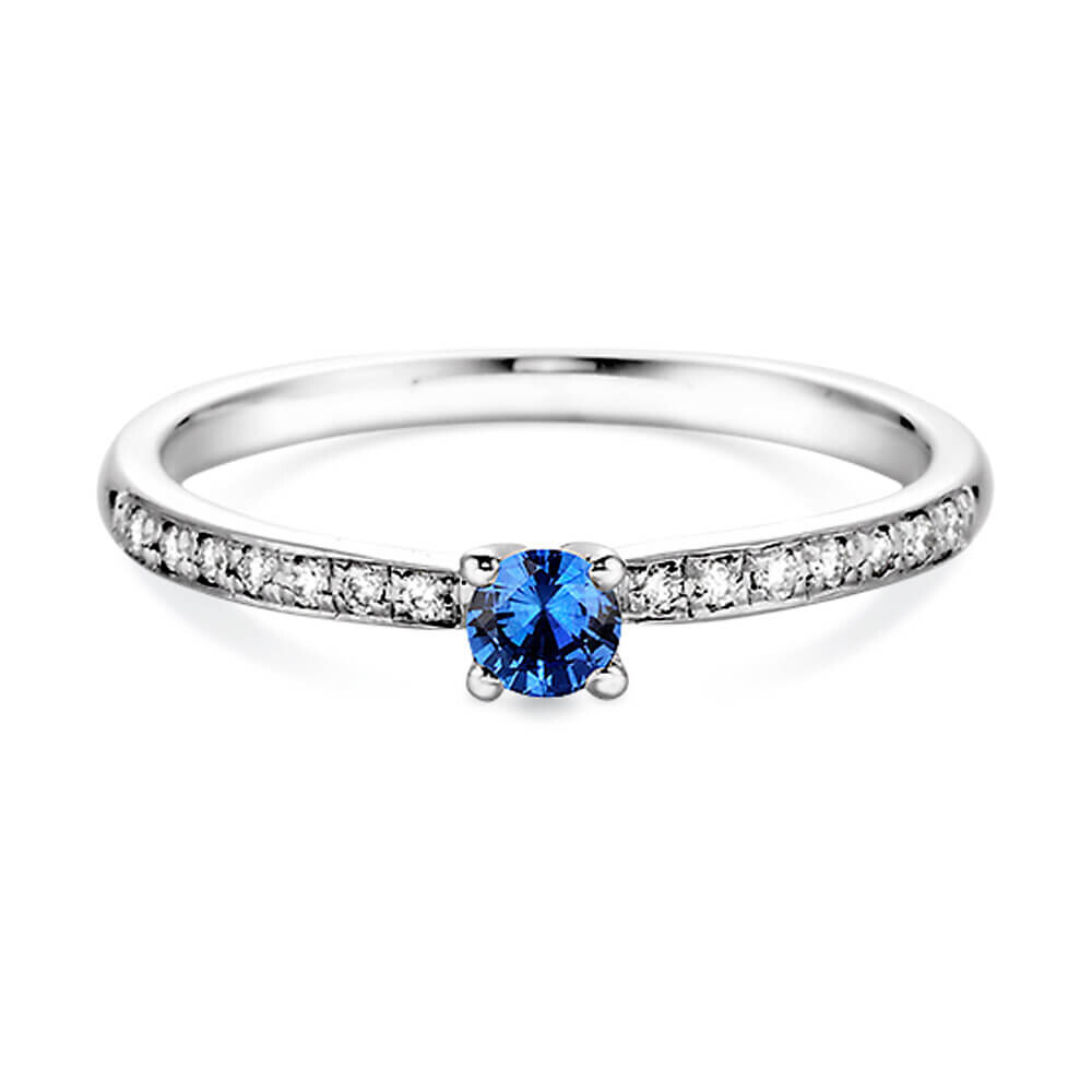 Verlobungsring Saphir Diamant Weißgold Dettinger 26964F