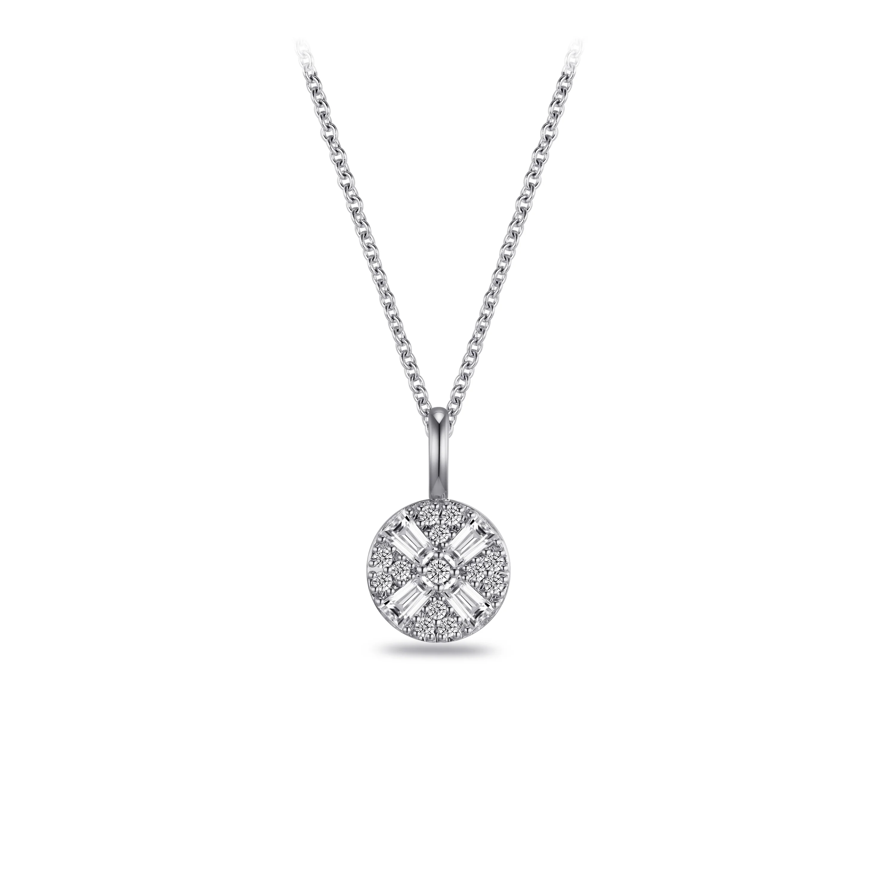 Halskette Cross Round Silber 925 Gisser N1127