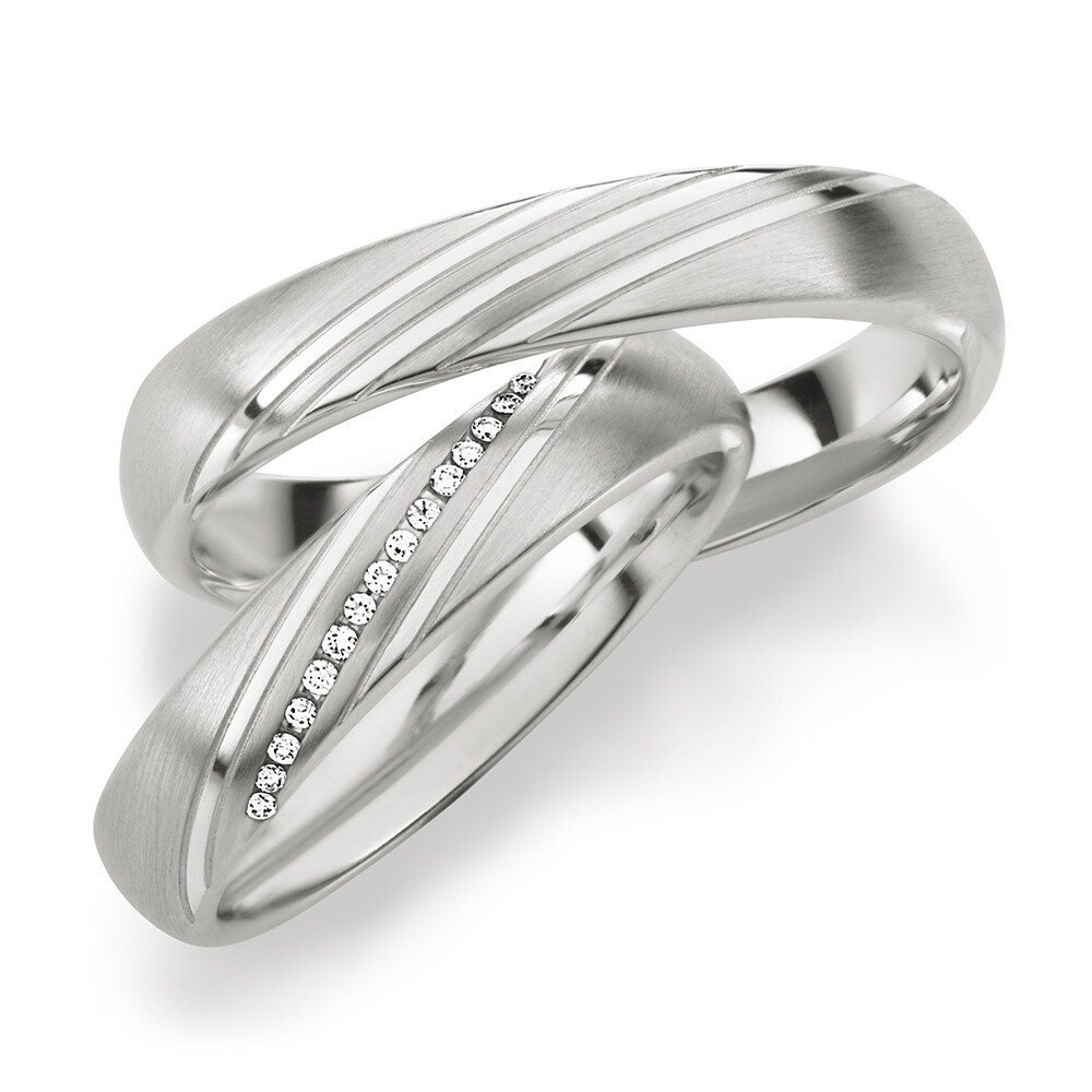 Max Kemper Trauringe Weißgold Brillant 30380