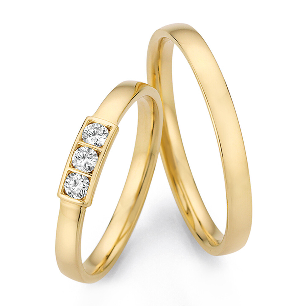 Eheringe Trilogy Diamond Gelbgold Brillant 66/72110 & 66/72120