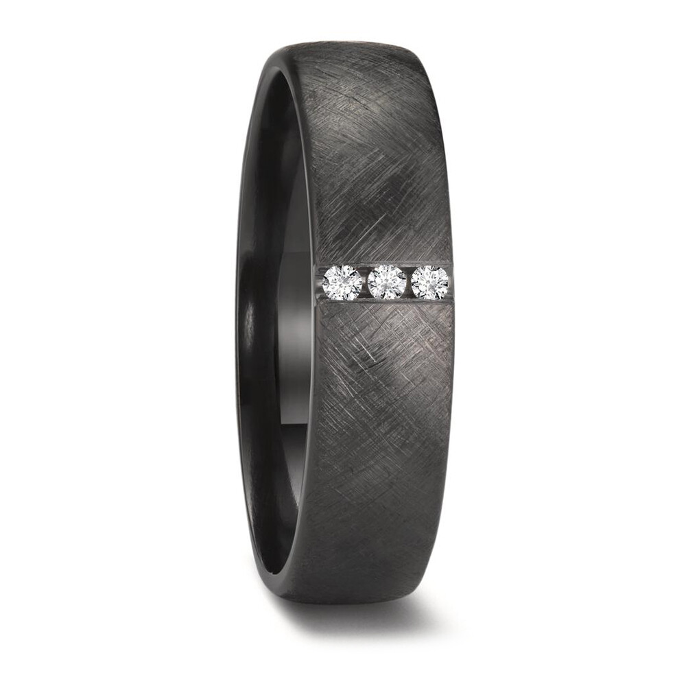 Ring aus Zirkonium 3 Brillanten Titanfactory 52700